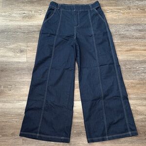 NY& Company Super Wide Leg Women's Jeans in Dark Blue